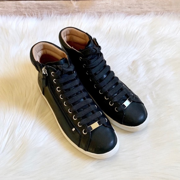 UGG Black Leather Olive High Top Sneaker - Picture 7 of 9